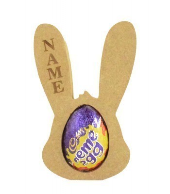 18mm Freestanding Personalised Engraved MINI Easter Rabbit Head CREME EGG Holders